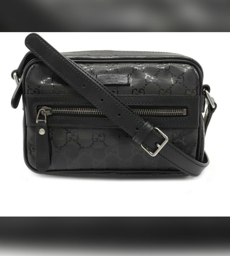Gucci GG Imprime Shoulder Bag PVC Leather Black 201447