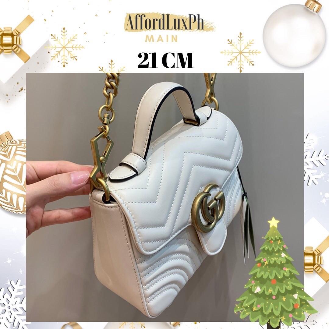 Gucci marmont top handle white discount