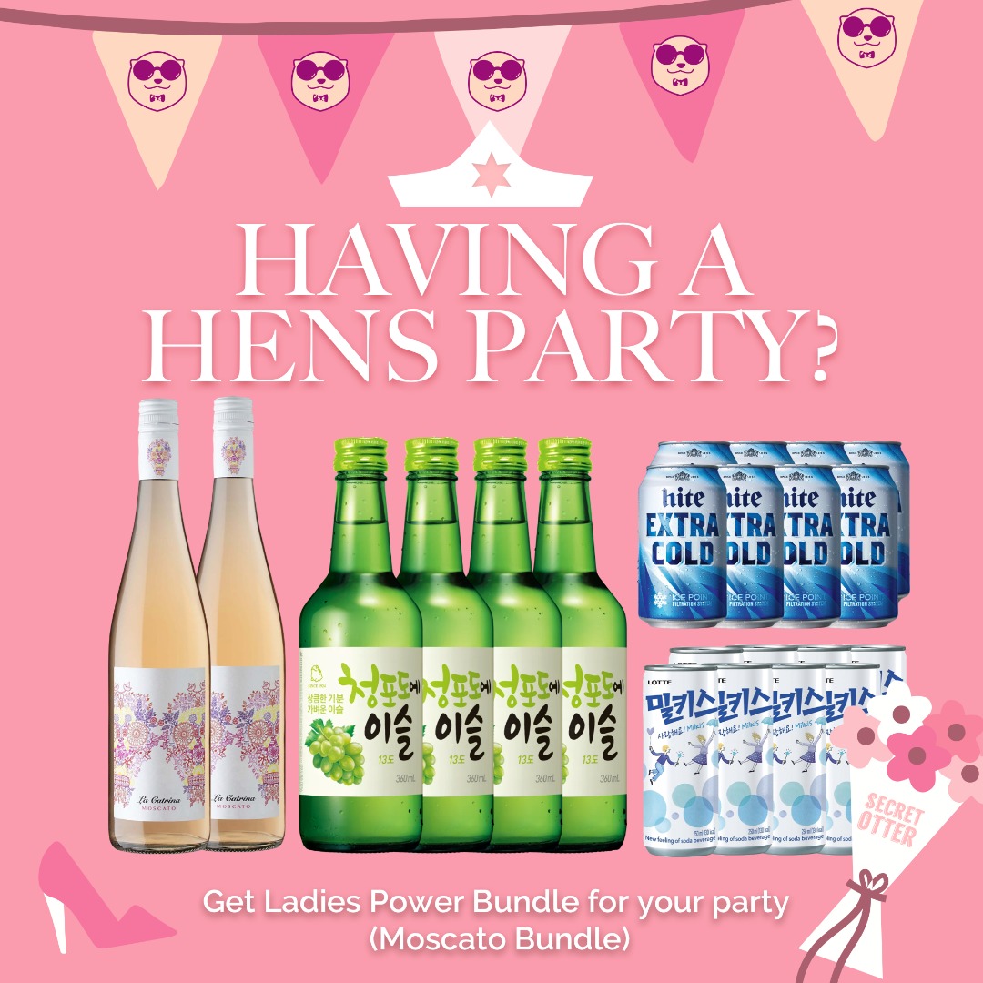 Hens Party Celebration Ladies Power Bundle (Moscato, Soju, Hite