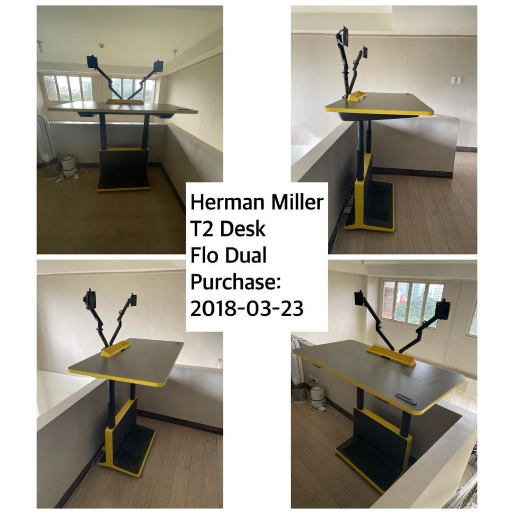 Herman Miller T2 desk flo dual, Furniture & Home Living, Office