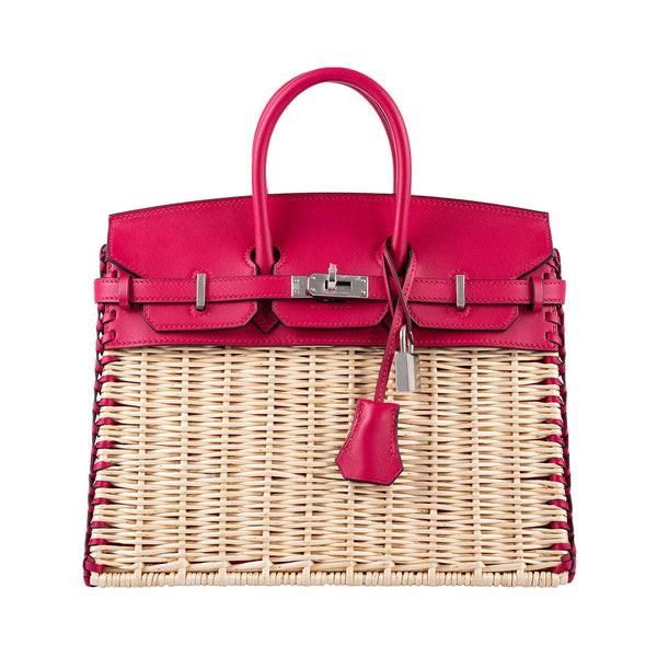 Hermès Limited Edition Framboise Swift Ecru And Twill H Canvas Fray Fray  Birkin 35 Palladium Hardware, 2021 Available For Immediate Sale At Sotheby's