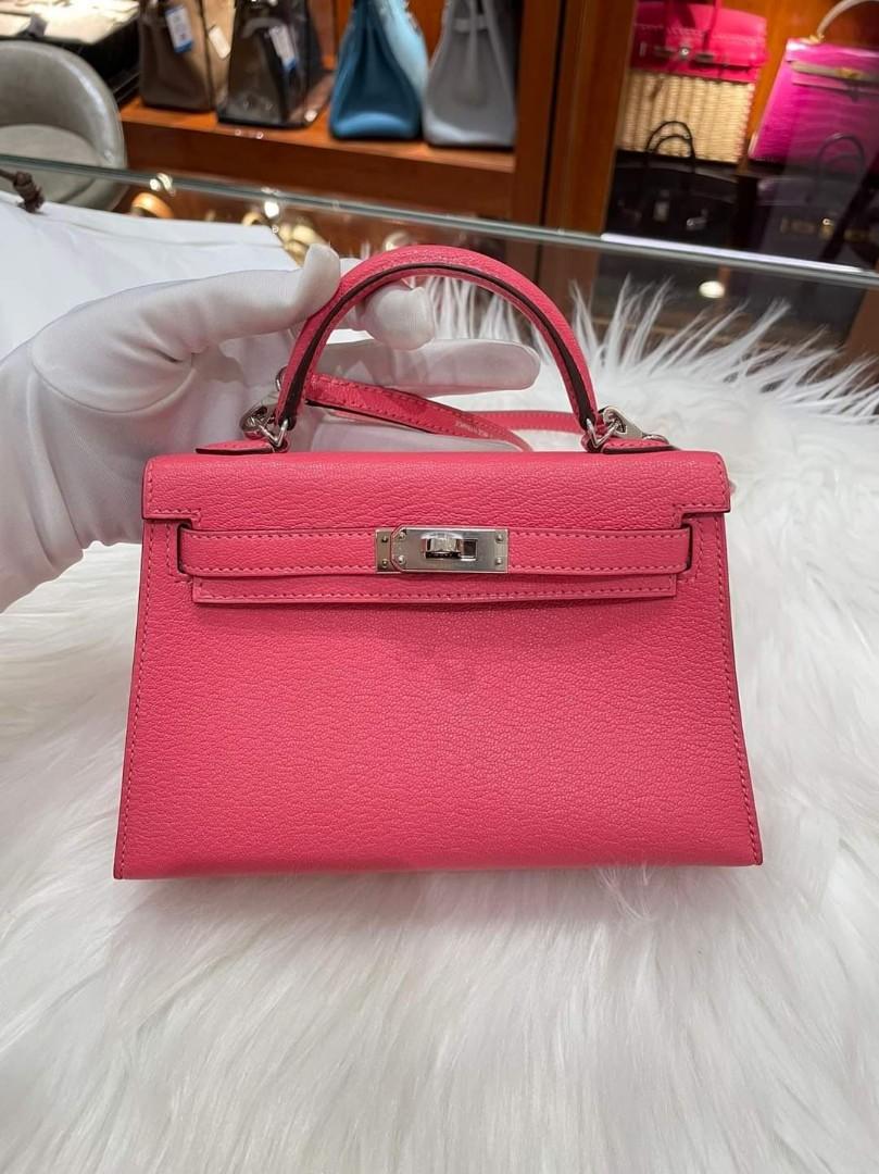 Hermes kelly mini II rose Azalea, Luxury, Bags & Wallets on Carousell