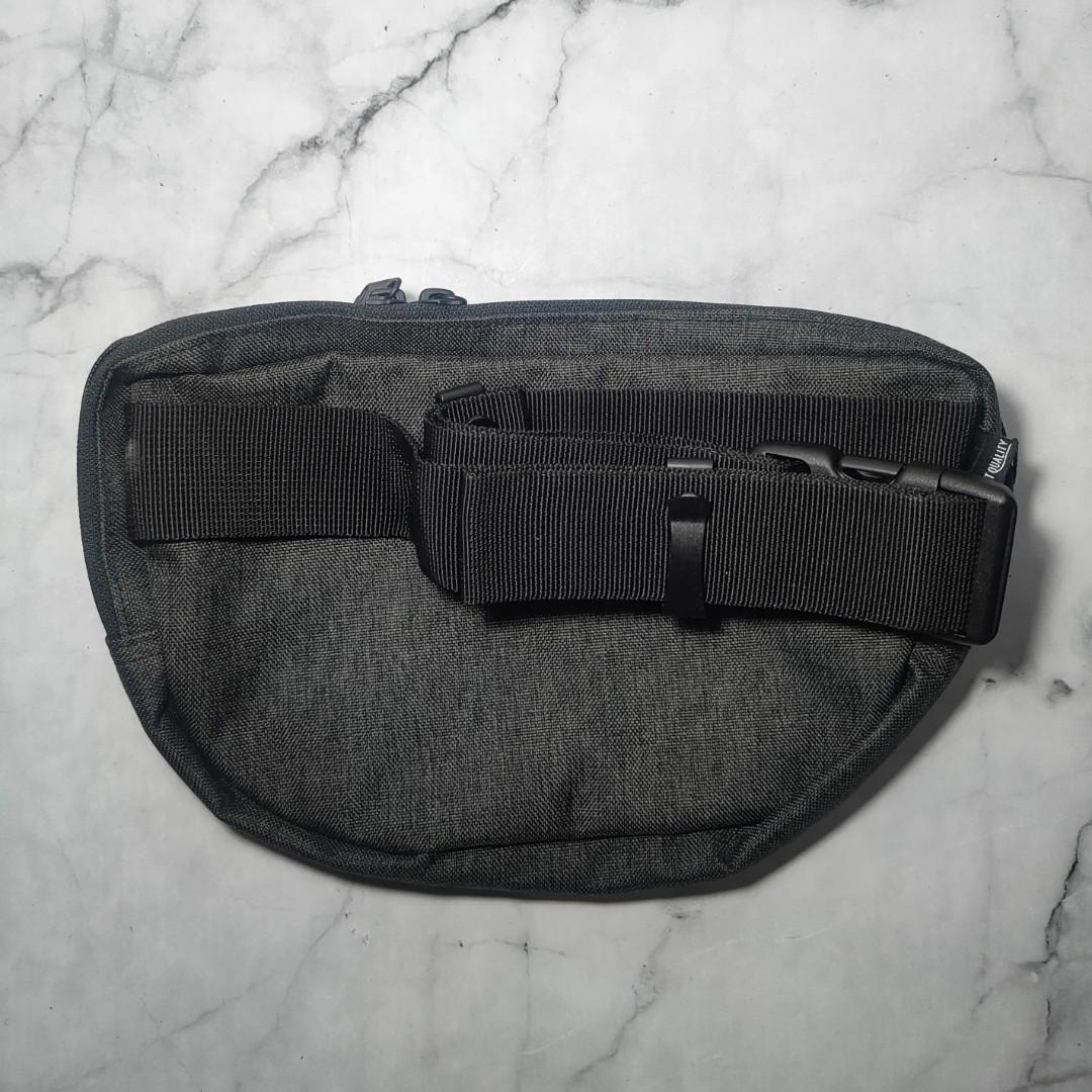 Herschel Hip Pack 3L US Black Crosshatch Waist Bag Original, Fesyen Pria, Tas & Dompet