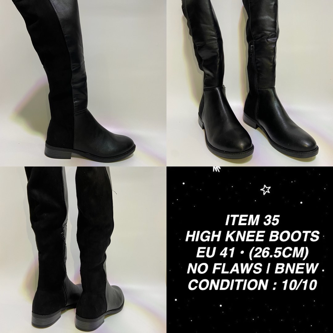 lycra knee high boots