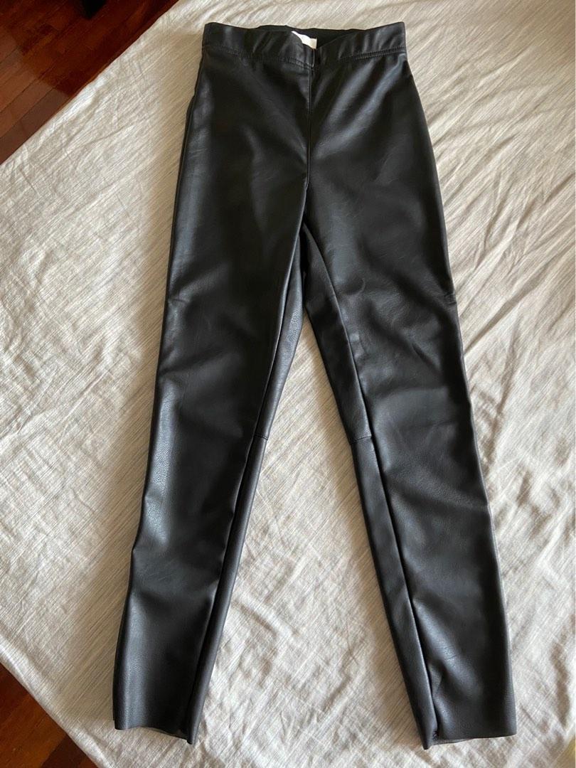 H&M Faux Leather Jeggings, Women's Fashion, Bottoms, Jeans & Leggings on  Carousell