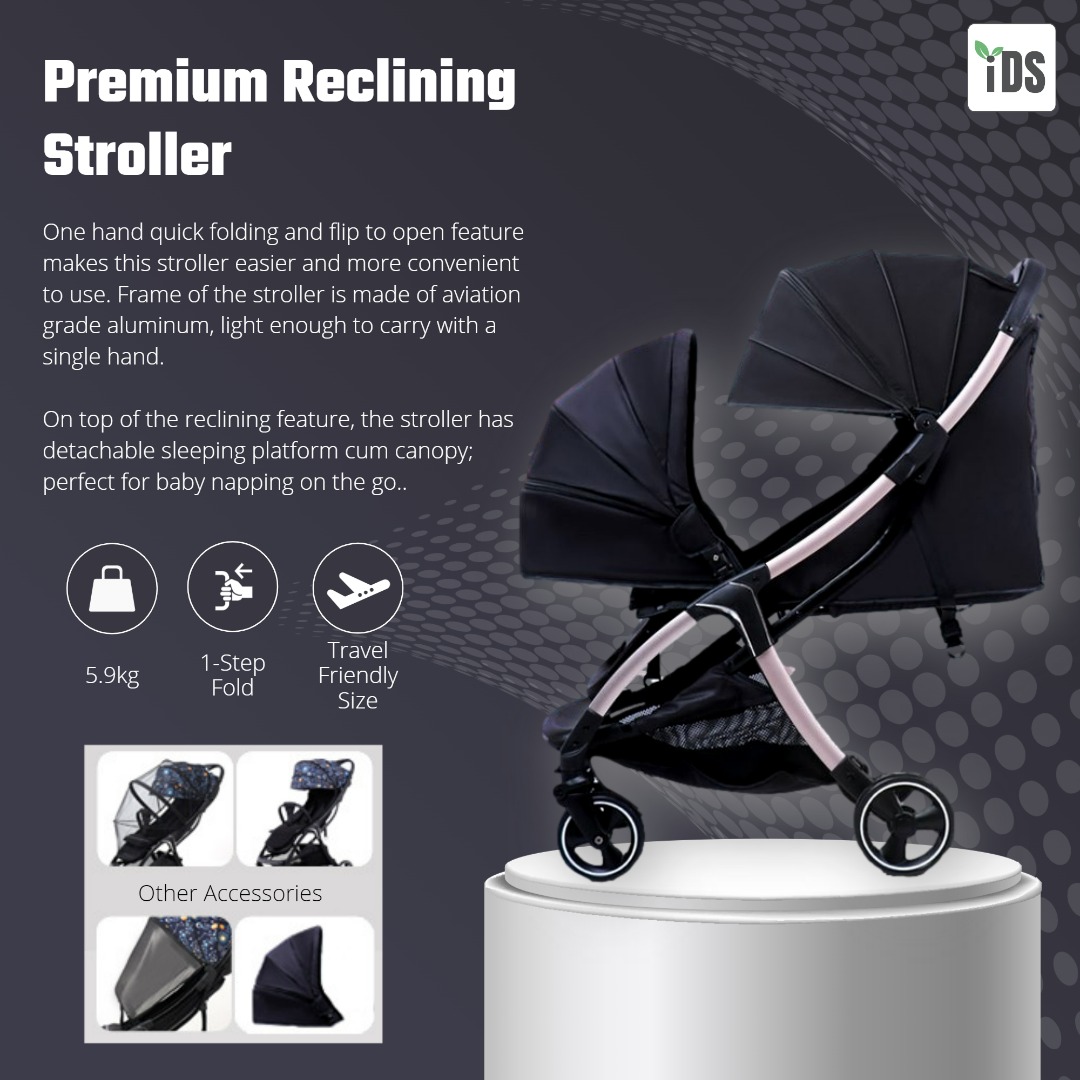 [iDS] Premium SelfFolding Stroller, Lightweight Stroller, Gravity Fold