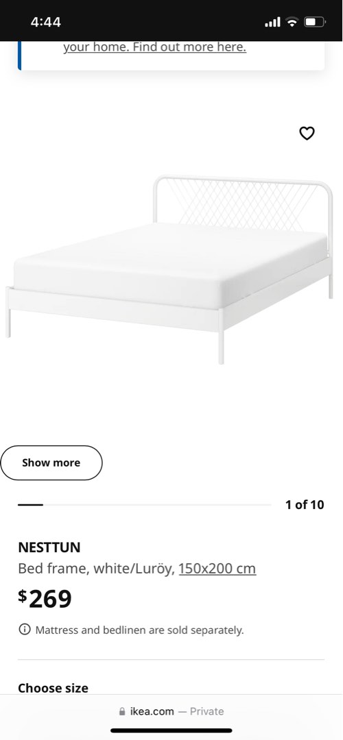 IKEA Bed frames with Mattresses, Furniture & Home Living, Furniture