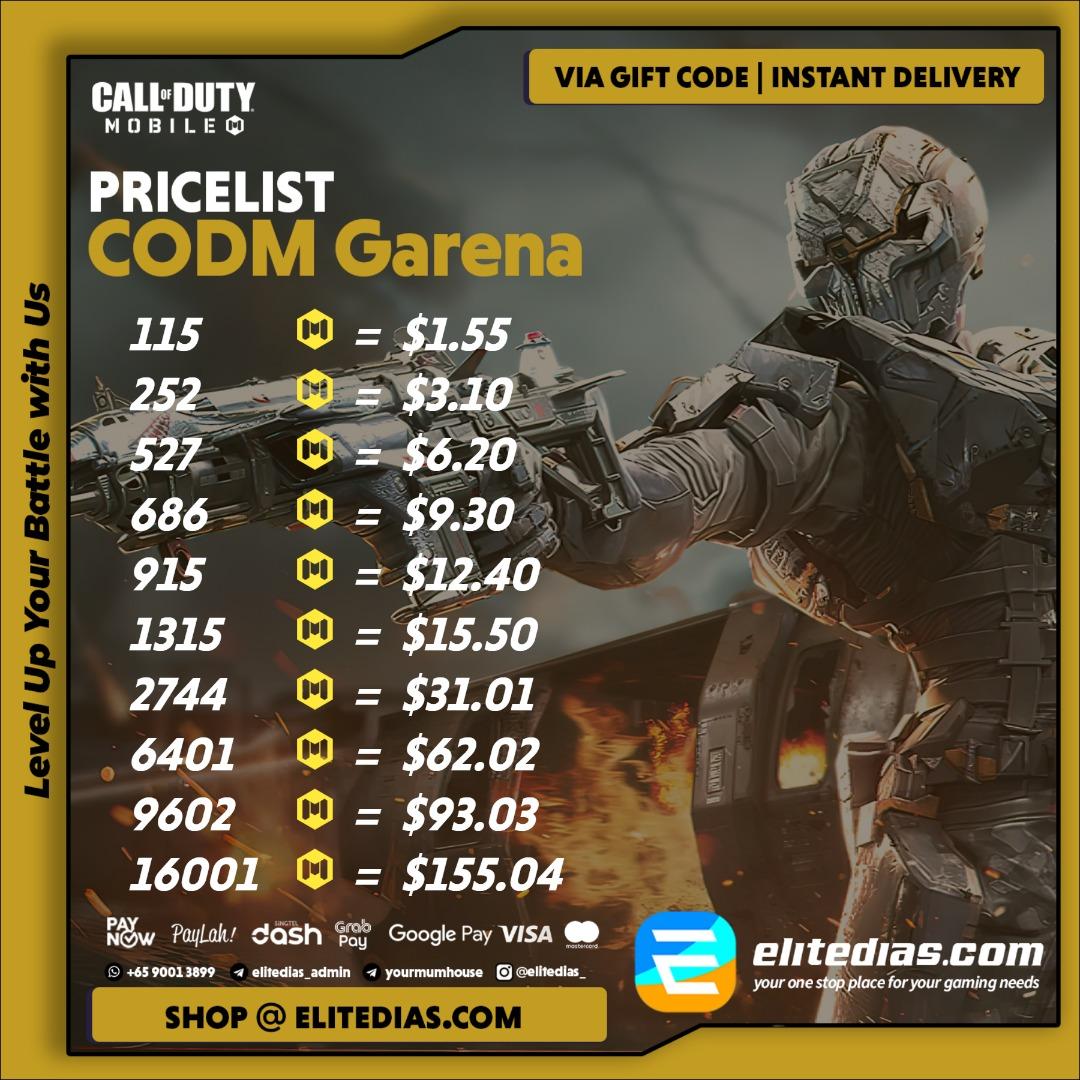 4 new redeem codes for COD Mobile Garena to get free cosmetics