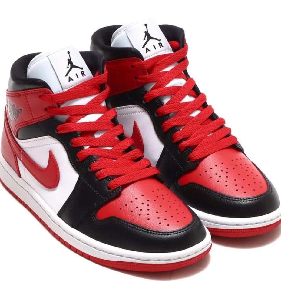 JORDAN BRAND WMNS AIR JORDAN 1 MID BLACK GYM RED WHITE 22FA I