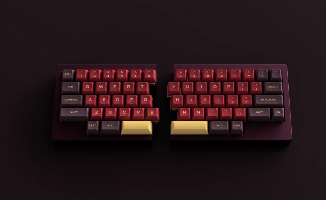 新品KAT Cyberspace暗いキーキャップで光るRAMA自作キーボード - PC 
