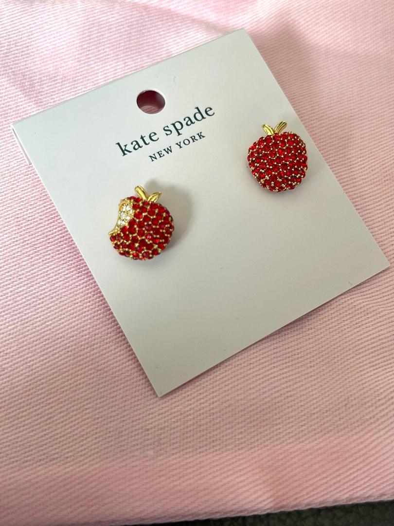 Kate Spade Apple Earrings, Women's Fashion, Jewelry Organisers