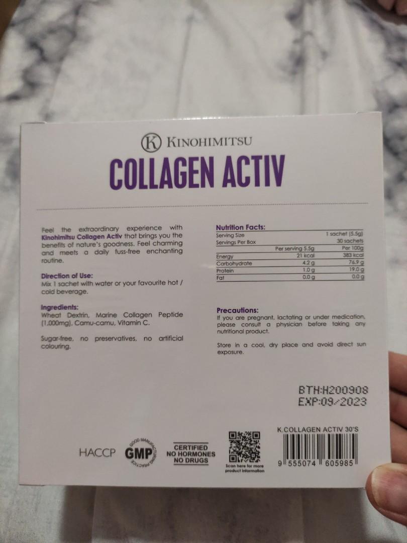 Kinohimitsu Collagen Activ 5.5g x 30 sacs, Health & Nutrition, Health