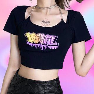 LOLICA.ID Korean Chain Crop Top