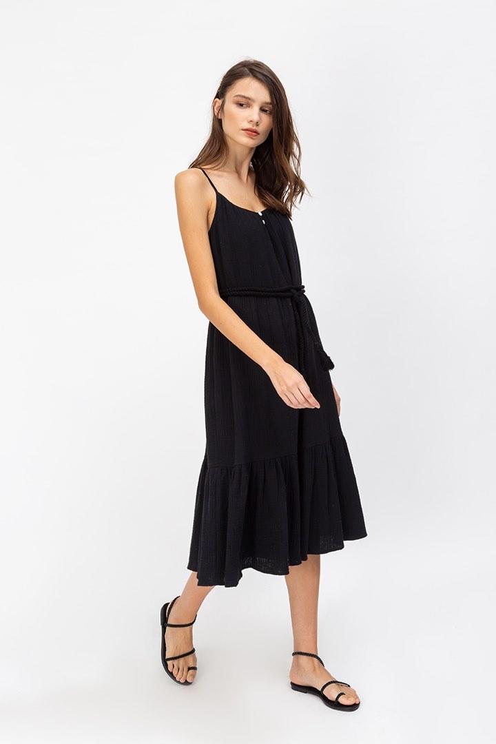 LAB Selene Tiered Midi Dress (Black), Women's Fashion, Dresses & Sets,  Dresses on Carousell
