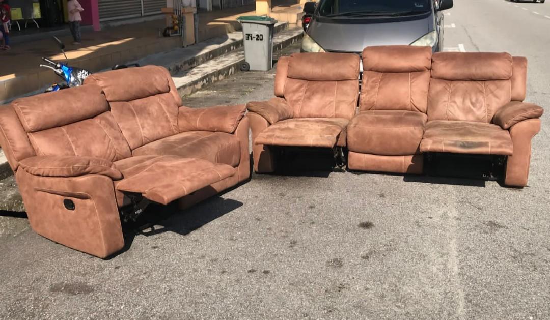 Suede clearance recliner sofa