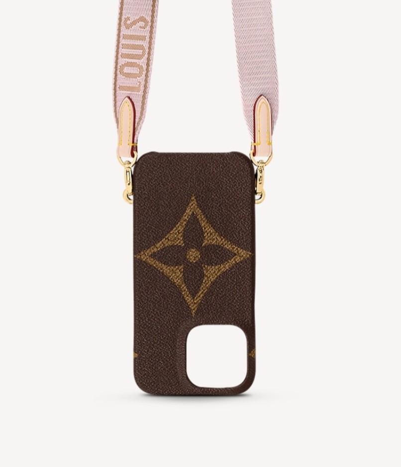 Louis Vuitton Bumper Strap Phone Case Pink