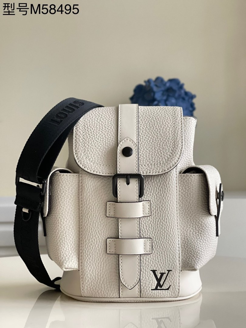 Fake Louis Vuitton Christopher XS Bag In White Leather M58493