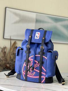 Louis Vuitton x NBA Christopher MM Backpack Blue in Coated Canvas