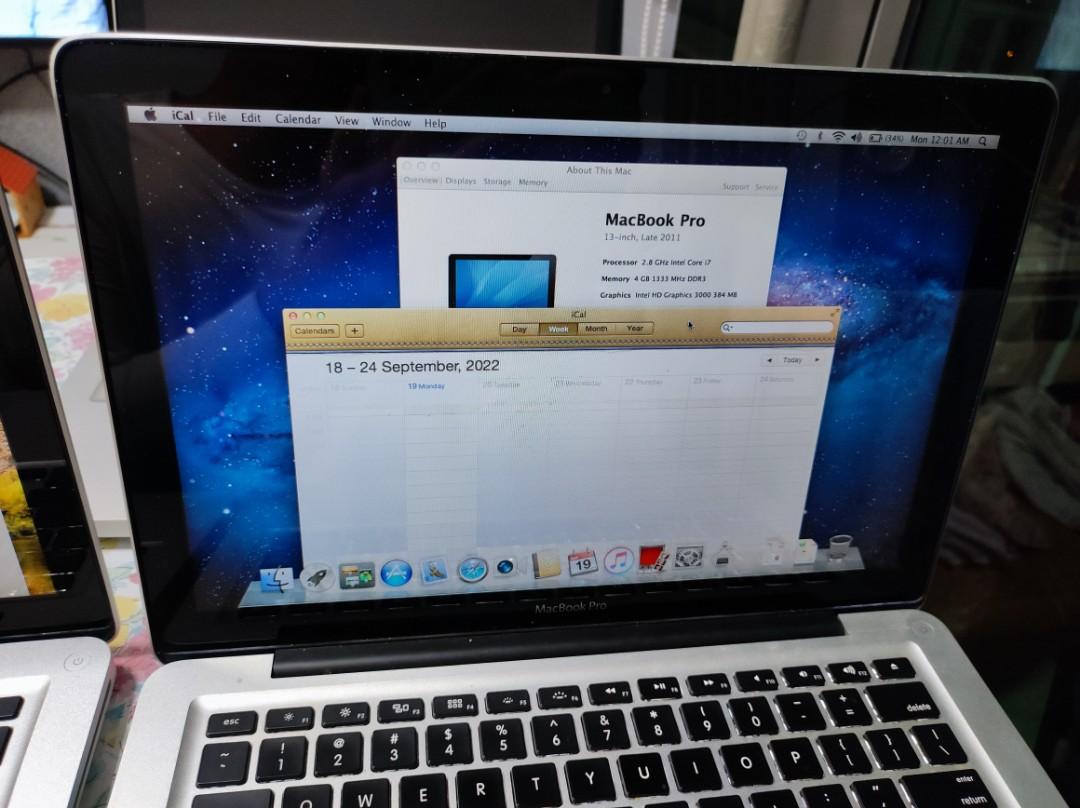三部Macbook Pro, 一部i7賣1400元,一部Core 2 Duo賣780元，一部零件機