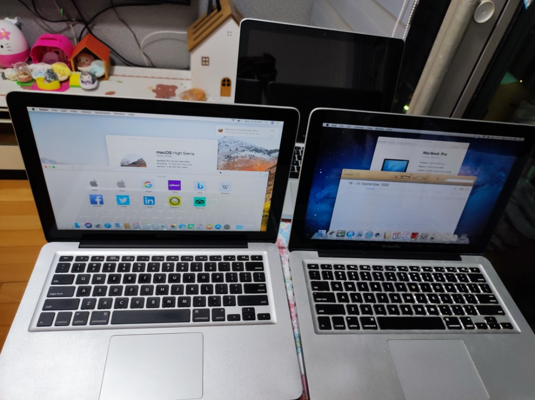三部Macbook Pro, 一部i7賣1400元,一部Core 2 Duo賣780元，一部零件機