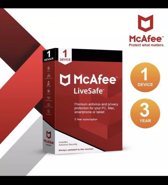 McAfee Antivirus (3 years ), Computers & Tech, Parts ...