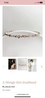 METRO MANILA FREE DELIVERY - AKA STUDIO Mirage thin headband - Wedding hair accessories