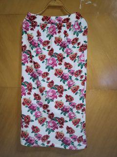 Midi Skirt Pink Flower
