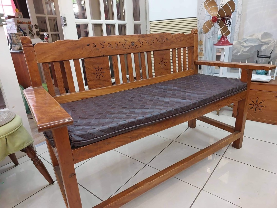 Molave solid wood kapiya settee Lounge Bench, Furniture & Home Living