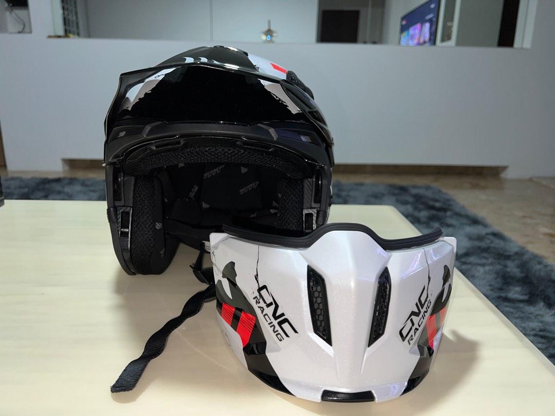 MT Helmet Streetfighter, Motorcycles, Motorcycle Apparel on Carousell