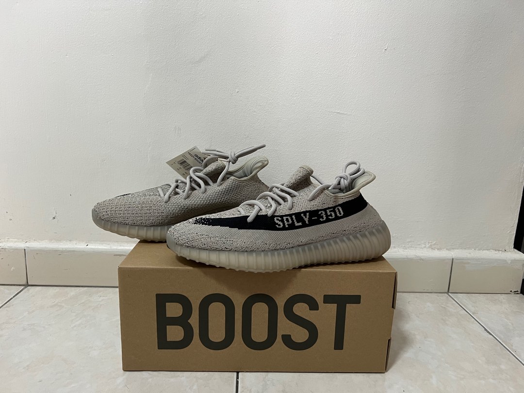 Multiple Sizes Wts Adidas Yeezy Boost 350 V2 Slate Core Black Mens Fashion Footwear 