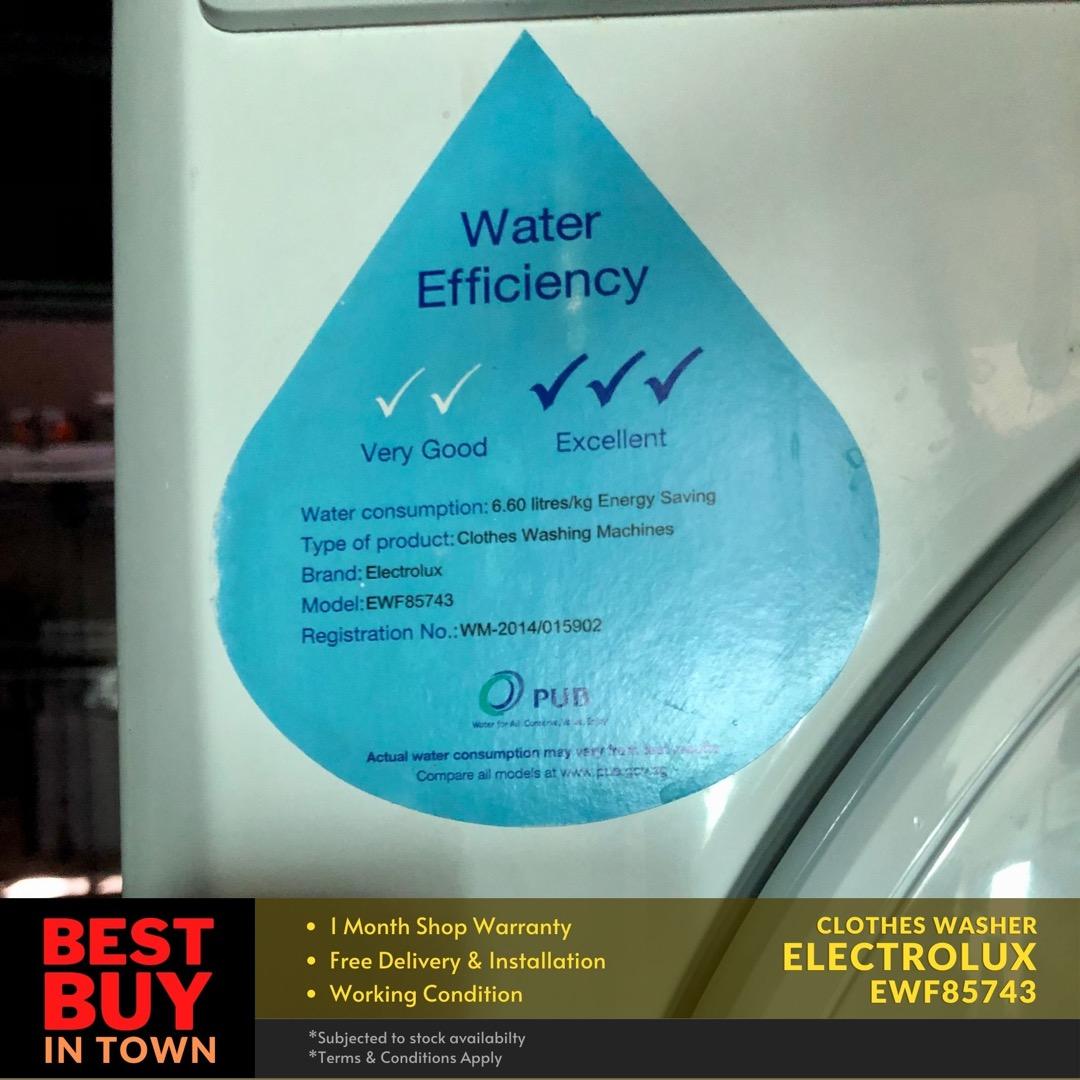 MUST BUY! ELECTROLUX 7.5KG FrontLoad Washing Machine EWF85743 (87132