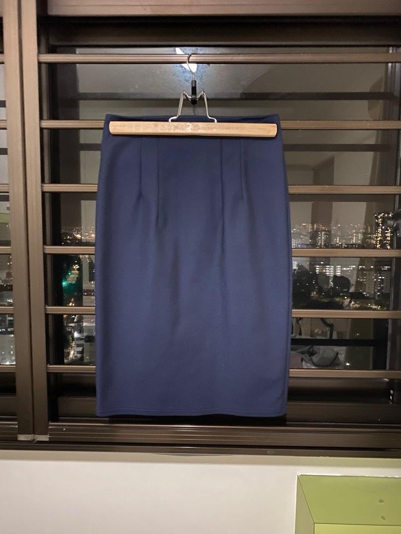 Vivo Basic Pencil Skirt - Navy Blue