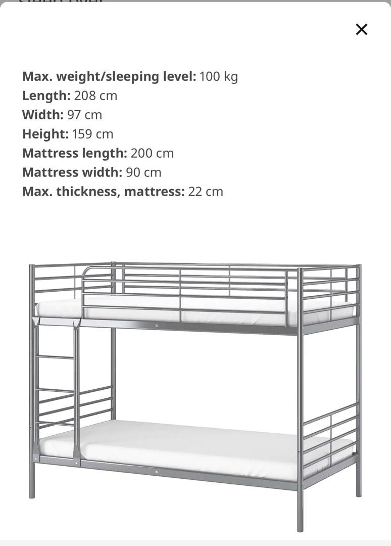 New Ikea double decker bed, Furniture & Home Living, Furniture, Bed