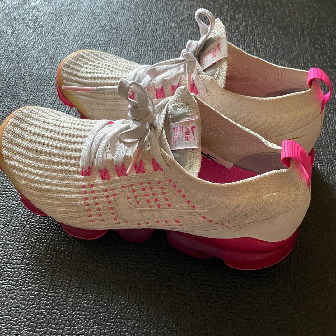 Nike AIR Vapormax Flyknit 白粉粉紅編織女鞋AJ6910005 冰塊鞋耐吉二手