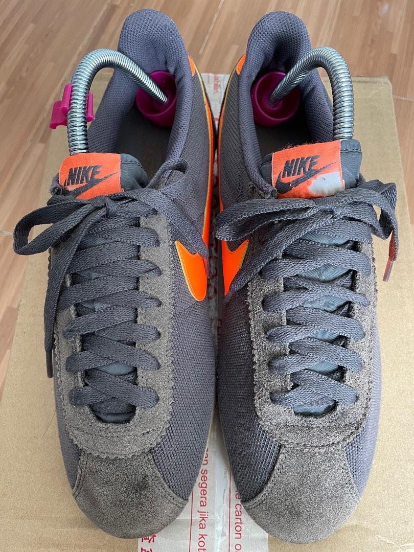 Nike Cortez Dark Grey Orange 8UK Men s Fashion Footwear