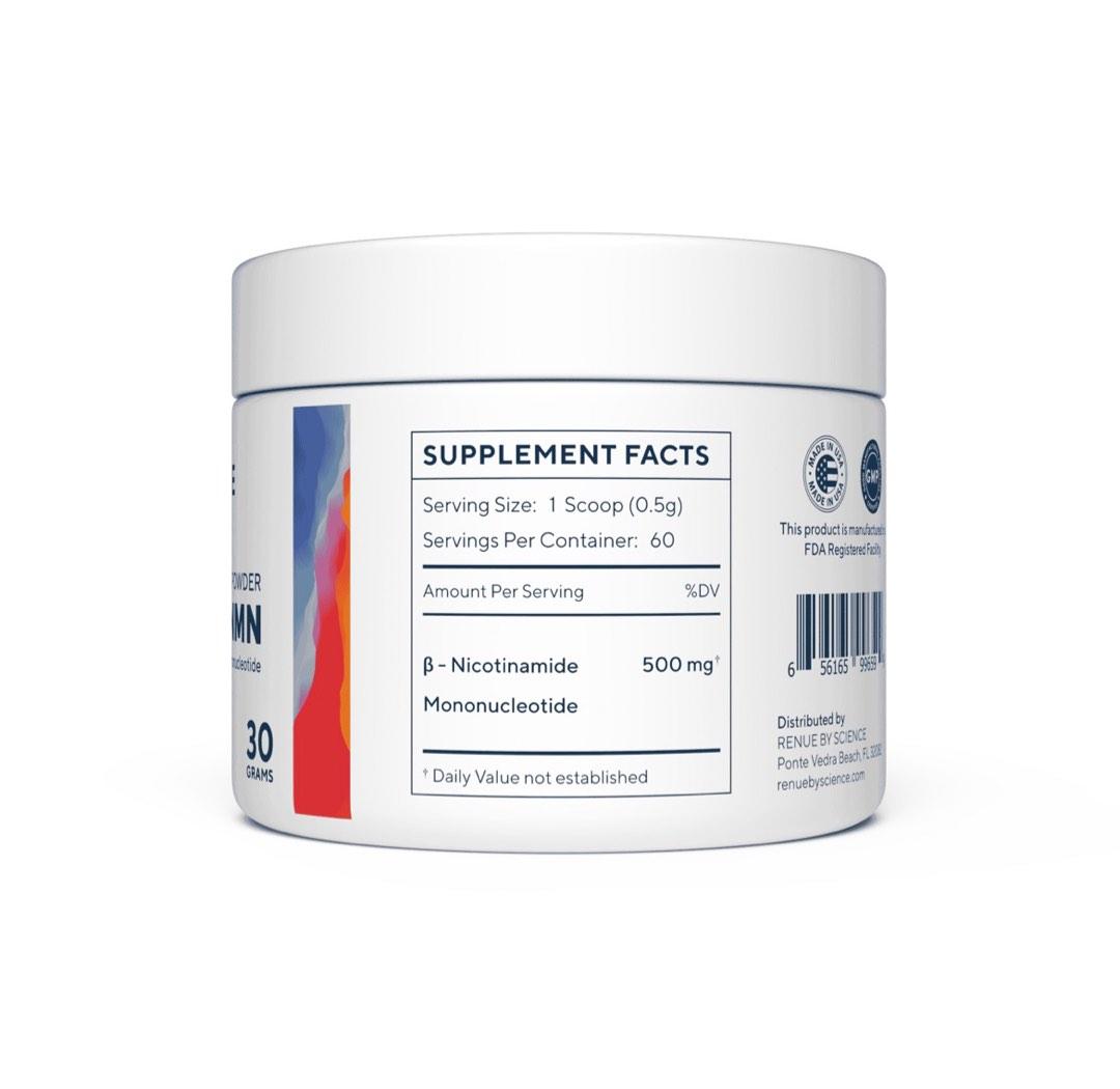 美國直送］NMN 500mg, 60日份量, 粉狀, 包國際快遞, 健康及營養食用品