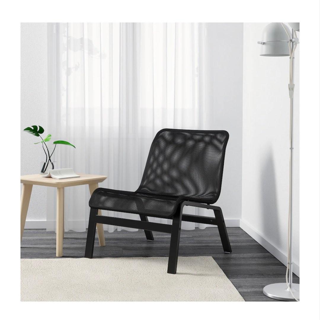 Nolmyra Ikea Easy Chair (Black), Furniture & Home Living, Furniture