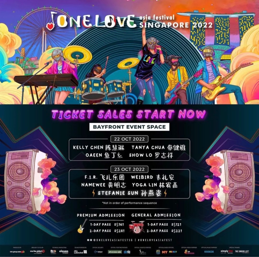 One Love Asia Festival Tickets Vouchers Event Tickets on Carousell