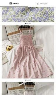 Pink sleeveless midi dress