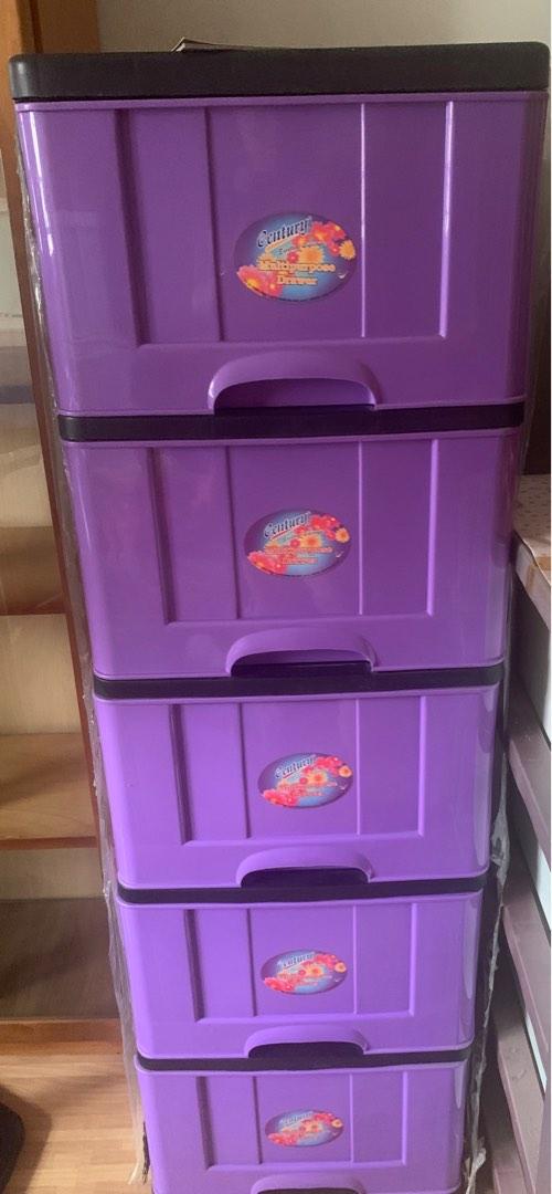 5tier Plastic Drawers, Furniture & Home Living, Furniture, Shelves
