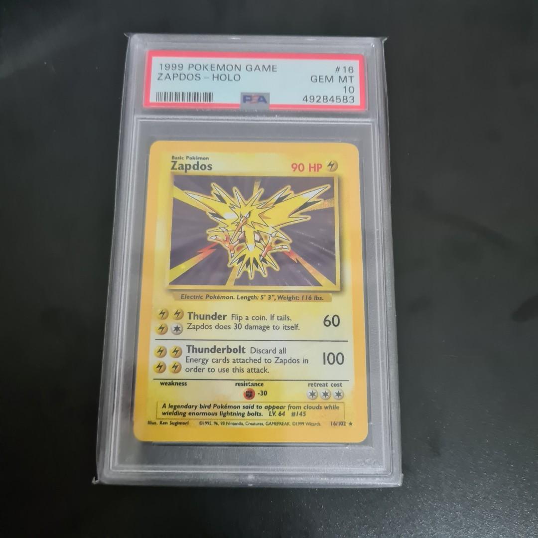 Pokemon Base Set Zapdos PSA 10, Hobbies & Toys, Toys & Games on Carousell