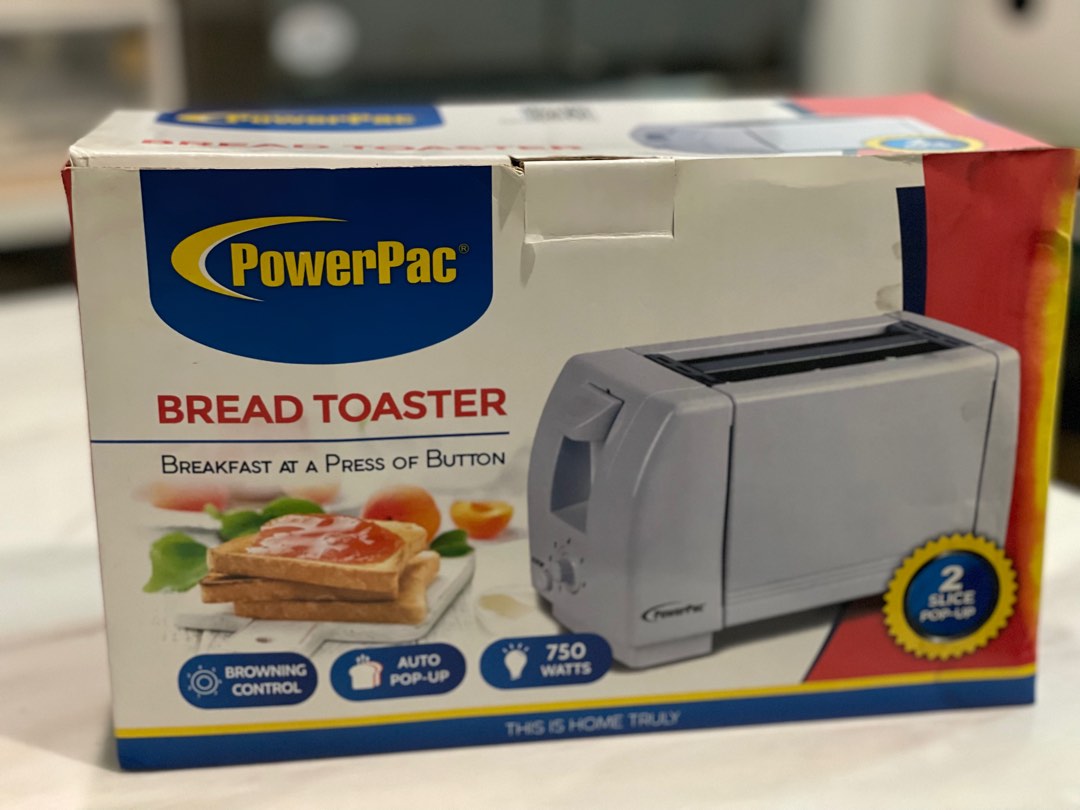 Powerpac bread toaster ( 2 slice pop-up bread toaster), Furniture ...