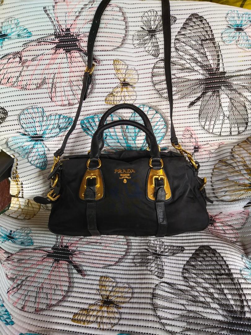 Prada nylon on sale satchel bag