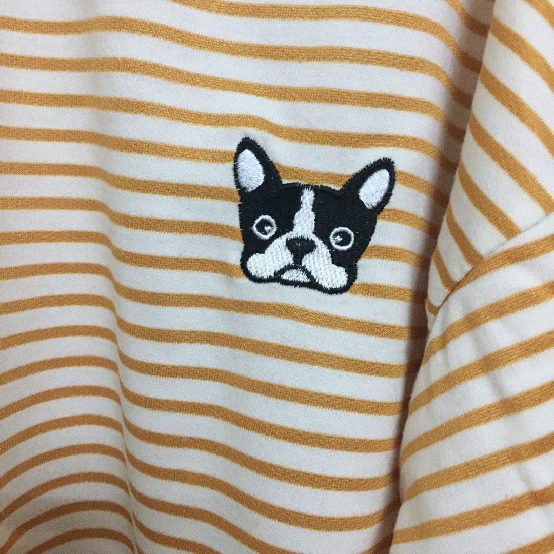 PRELOVED Yellow Stripe Bulldog l s top