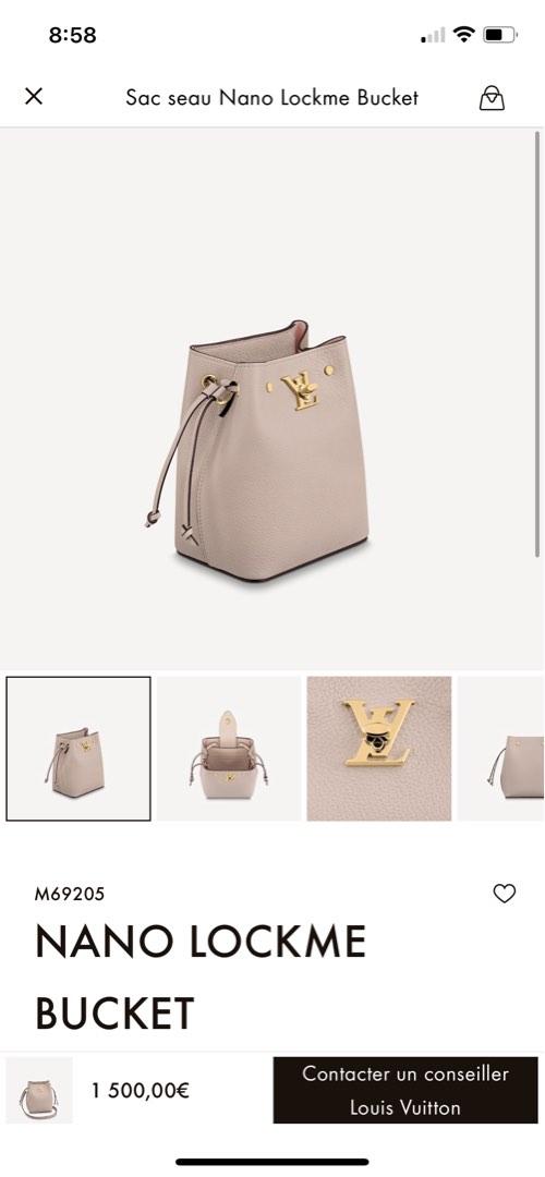 Louis Vuitton nano lockme bucket