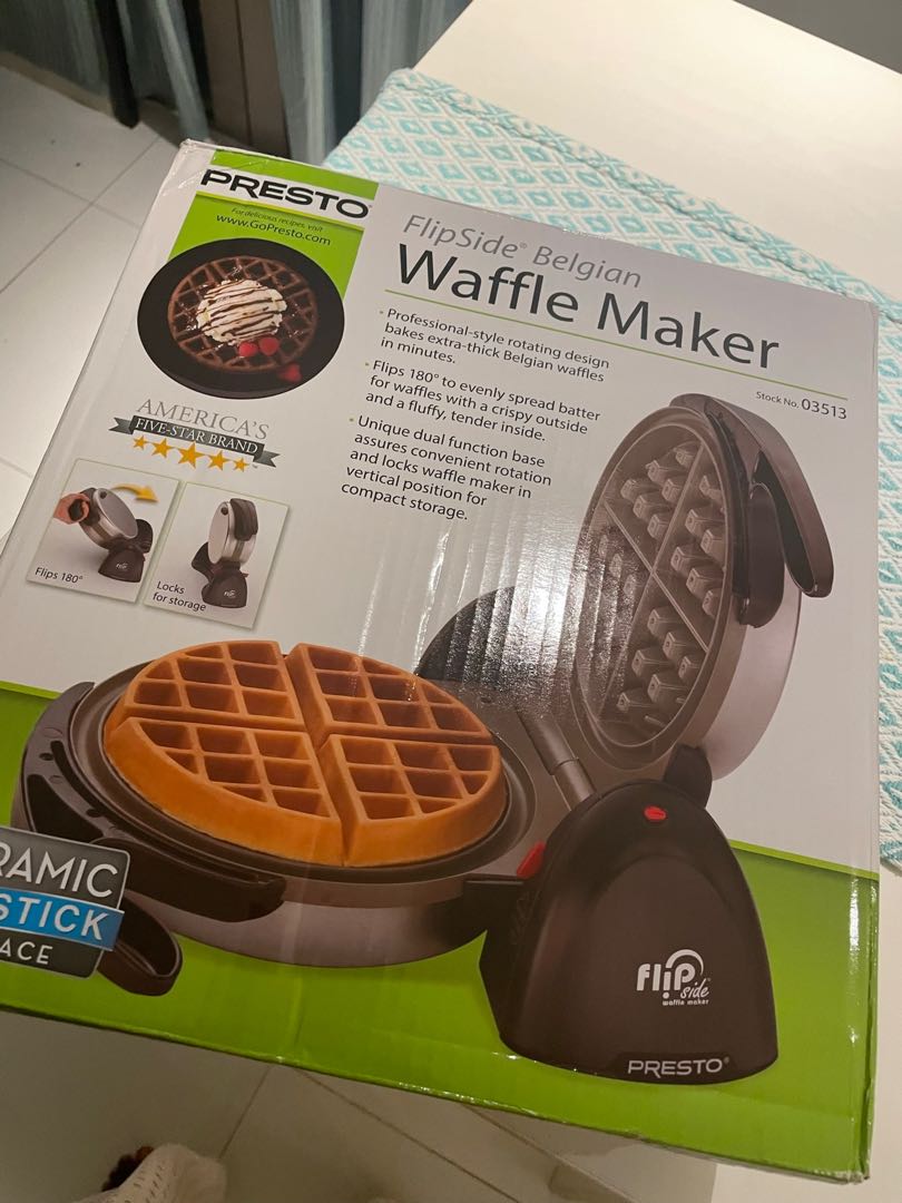 rotating mini belgian waffle maker
