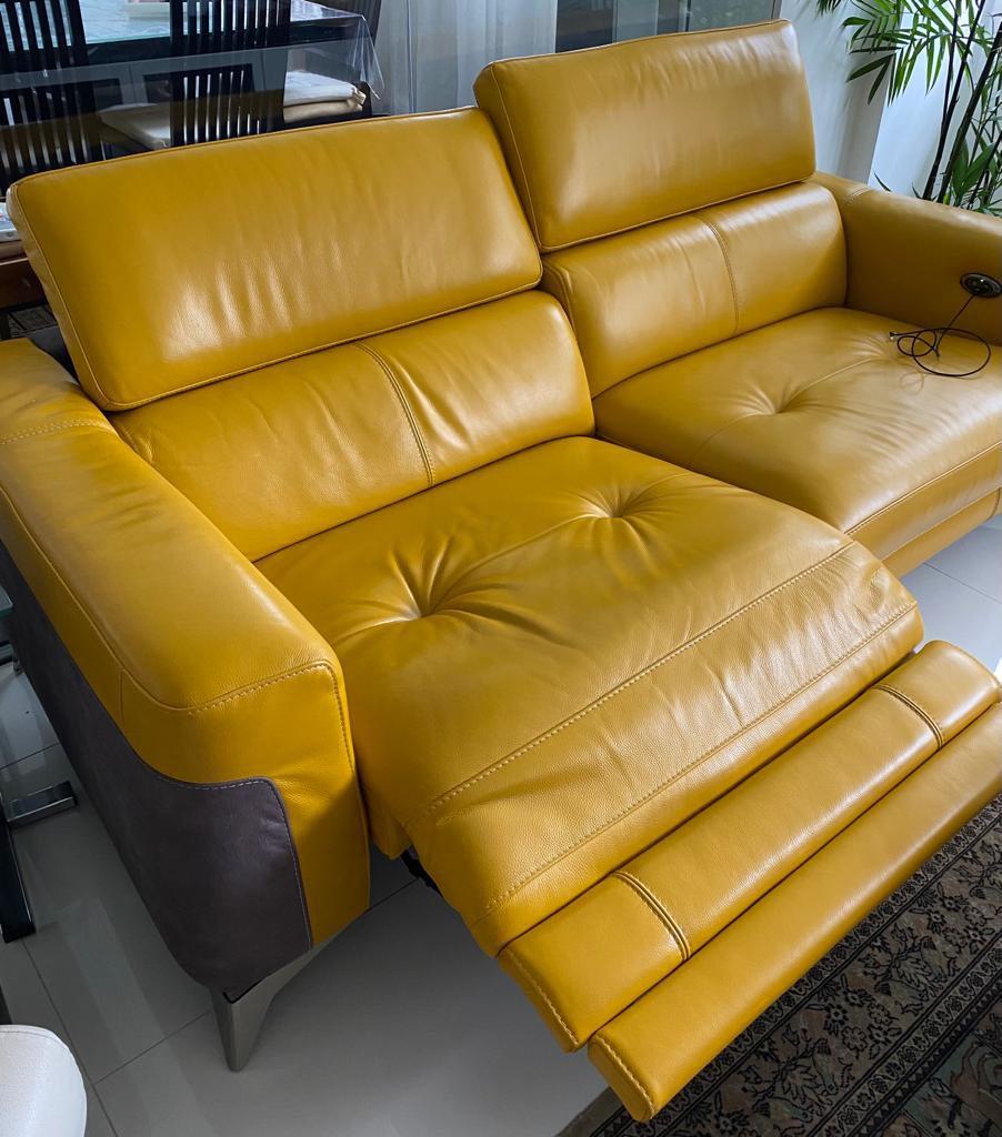 Recliner leather sofa, Furniture & Home Living, Furniture, Sofas on