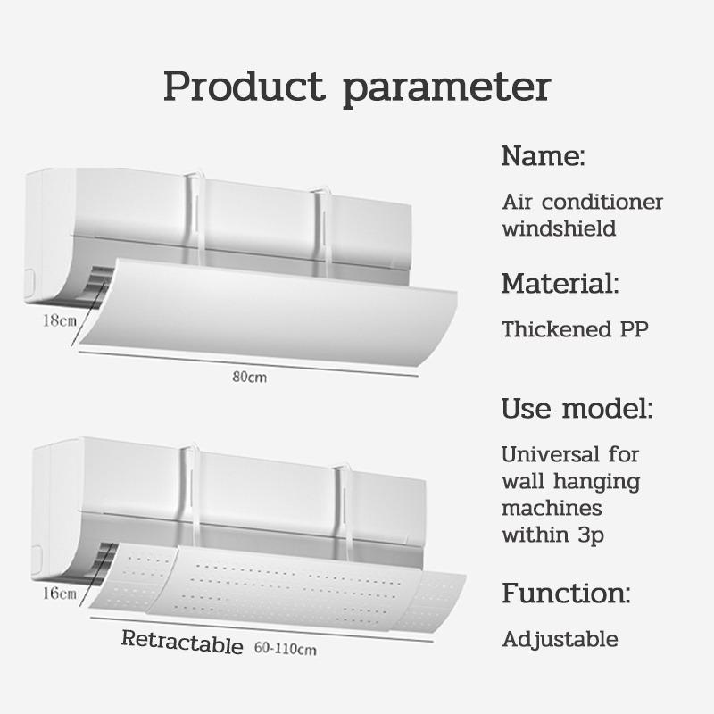 Retractable Adjustable Air Conditioning Baffle Direct Blowing Air
