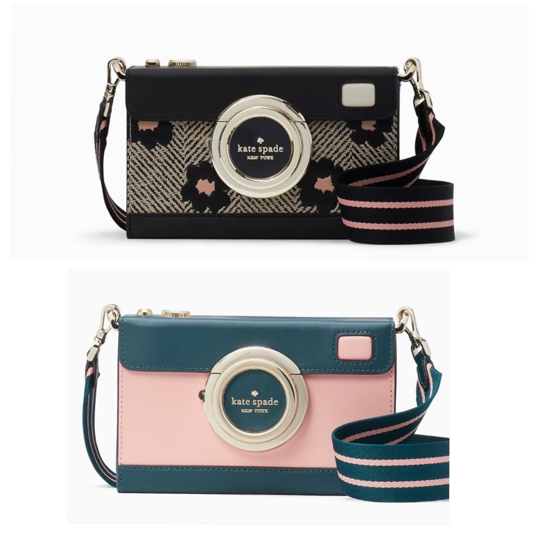 SALES COLLECTIBLE Kate Spade Oh Snap Camera Crossbody Slingbag Detachable  Clutch Pouch Black Multi / Donut Pink Multi Green, Women's Fashion, Bags &  Wallets, Cross-body Bags on Carousell