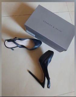 Sepatu heels wanita hitam merk CK ORI jual murah